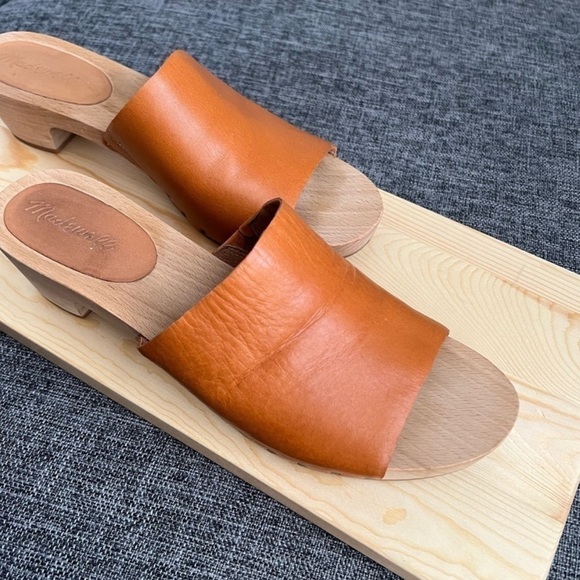 Madewell The Evelyn Slide Clogs - Size 9 - Brown/Tan - Picture 12 of 15